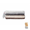 50" x 60" Brown and White Modern Contemporary Heated  Throw Blankets