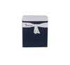 Foldable Navy Blue Fabric Lined Storage Basket