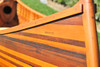 26.25" x 118.5" x 16"  Matte Finish Wooden Canoe With Ribs Curved Bow