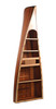 31" x 90" x 20.5" Wooden Canoe  Book Shelf