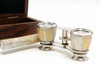 Elegant Mother of Pearl Opera Glasses in Wood Storage Box