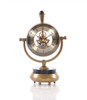 8" x 3.75" x 16.25" Brass Table Clock