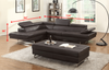 124" X 94" X 36" Brown  Sectional LAF