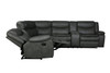 92"or 106" X 37" X 39" Gray  Reclining Sectional