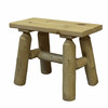 23" X 11" X 18"  Natural Wood End Bench Pair