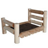 Rustic and Natural Cedar Log Large Replica Pet Bed