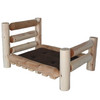 Rustic and Natural Cedar Log Large Replica Pet Bed