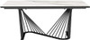 71" X 35" X 30" White Glass Ceramic Dining Table