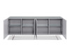 79" X 18" X 32" Gray Metal Buffet