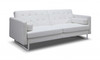 80" X 45" X 13" White Stainless Steel Sofa Bed