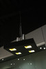 14" X 14" X 59" Black Stainless Steel Pendant Lamp