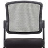 Black Mesh Fabric Rolling Guest Chair