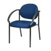 24" Set of 2 Bright Navy Fabric Guest Arm Chairs