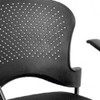 25" x 21" x 33.75" Black  Frame Plastic / Fabric Guest Chair