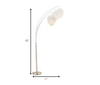 11" X 46"X 82" Brushed steel Metal Arc Lamp