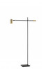 Black Metal Antique Brass Floor Lamp Tilt Arm LED Task Light