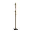 Swirled Sphere Brass Metal LED Floor Lamp