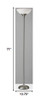 Tailored Satin Steel Metal Torchiere with Bright Illumination