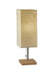 Wildside Paper Shade with Natural Wood Table Lamp