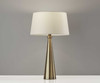 Set of 2 Contemporary Tapered Brass Metal Table Lamps