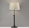 Set of 2 Black Metal Adjustable Height Table Lamp