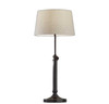 Set of 2 Black Metal Adjustable Height Table Lamp