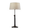 Set of 2 Black Metal Adjustable Height Table Lamp