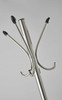 13" X 68" Brushed Steel Brushed Steel Stand  Coat Rack