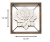 White Metal & Wood Framed Wall Flower