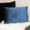 Royal Blue Velvet Lumbar Throw Pillow