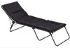 Premium Black Steel Black Cushion Chaise Lounge