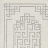2' x 4' Ivory  Grey Wool Area Rug