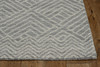 5' x 7' Ivory Geometric Pattern Wool Indoor Area Rug