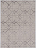 3'x5' Ivory Silver Machine Woven Geometric Indoor Area Rug