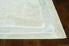 3'x5' Ivory Silver Machine Woven Bordered Indoor Area Rug