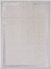 10'x13' Ivory Silver Machine Woven Bordered Indoor Area Rug