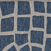 3'x4' Blue Grey Machine Woven UV Treated Abstract Indoor Outdoor Accent Rug