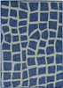 8'x11' Blue Grey Machine Woven UV Treated Abstract Indoor Outdoor Area Rug