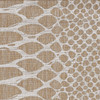 8'x11' Ivory Machine Woven UV Treated Snake Print Indoor Outdoor Area Rug