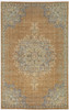 3'x5' Coffee Brown Machine Woven Floral Medallion Indoor Area Rug