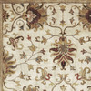 3'x5' Champagne Beige Hand Tufted Wool Traditional Floral Indoor Area Rug
