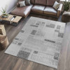 5' X 8' Grey Geometric Area Rug