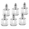 Individual Silver Crystal Salt and Peppers  Gift Boxed 6 Pc Set