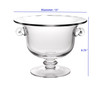 13" Mouth Blown Crystal Trophy Centerpiece Fruit or Punchbowl