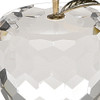 Gold Crystal Faceted Apple Paperweight with Gold Leaf