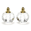 Handcrafted Optical Crystal and Gold Rounded Salt and Pepper Shakers