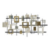 Geometric-inspired Distressed Finish Wall Centerpiece