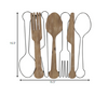 Kitchen Utensils Wall Decor with Metal Outlines