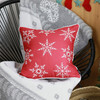 Set of 4 18" Christmas Snowflakes Throw Pillow Cover in Red