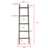 5 Step Grey Decorative Ladder Shelve